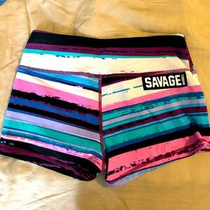 Savage barbell booty shorts